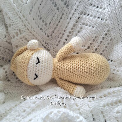Sleepy Baby Doll Rattle