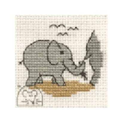 Mouseloft Stitchlets – Kreuzstich Set Babyelefant (64 mm)