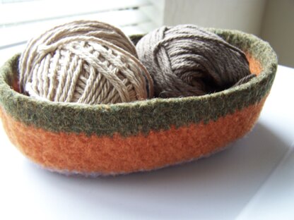 Oval Felted Bowl