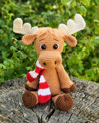 Cute Moose with Scarf