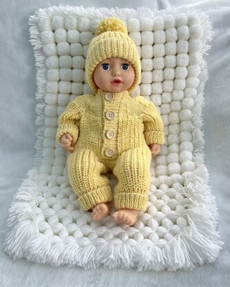 P157 Bodysuit and Hat for Doll or Baby