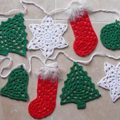 Christmas bunting - granny style