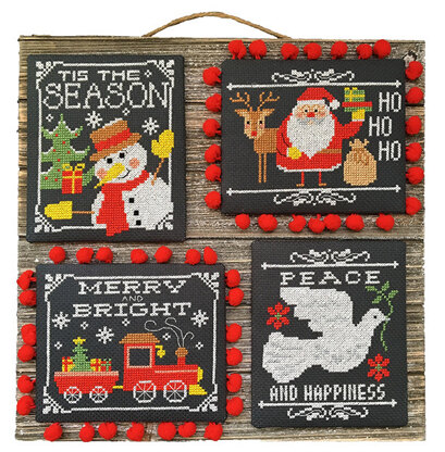 Tiny Modernist Christmas Chalkboard Greetings - Leaflet