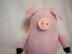 Knit pink pig, DIY Stuffed Animal