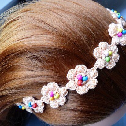 Headband "Spring Puff Flower"