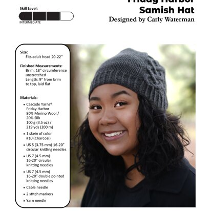 Samish Hat in Cascade Yarns Friday Harbor - W772 - Downloadable PDF