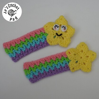 Shooting Star Applique/Embellishment Crochet * sky collection including free base square pattern
