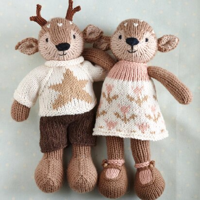 Deer (supplement to either fox pattern) - knitting pattern