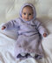 Baby Bunting Dress in Plymouth Yarn Daisy - 2250 - PDF
