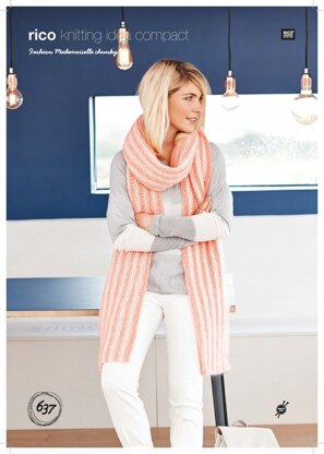 Scarf in Rico Fashion Mademoiselle Chunky - 637 - Downloadable PDF