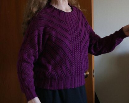 MS 201 - Diagonal Lace Pullover