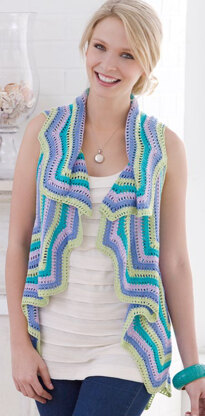 Rippling Vest in Aunt Lydia's Bamboo Crochet Thread Size 10 - LC2428 - Downloadable PDF