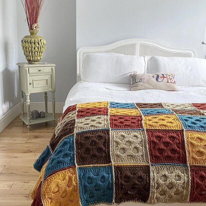 The Flower of Barcelona Afghan - knitting pattern
