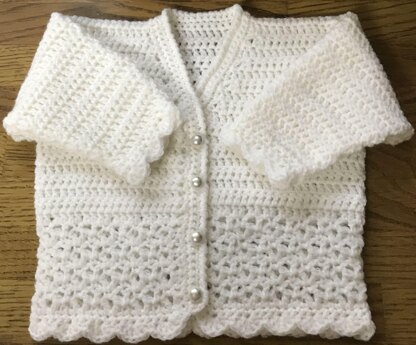 Blossom Baby Crochet Cardigan Pattern (1028)
