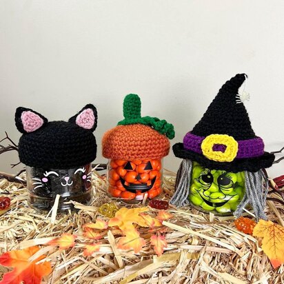 Halloween Dollar Store Jar Hats