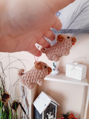 Crochet Pattern Mini Dog Plushie, Car Decor, Keychain pattern