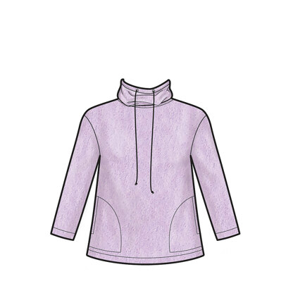 Simplicity S9028 Girls & Boys Knot Tops with Hoodie - Paper Pattern, Size A (8-10-12-14-16)