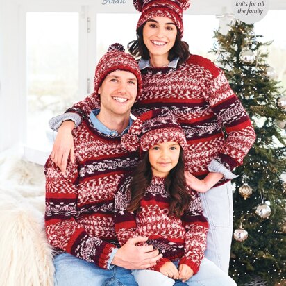 Sweater and Hats in Stylecraft Easy Fair Isle Effect - Downloadable PDF