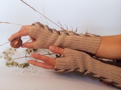 Fingerless Gloves.Crochet pattern