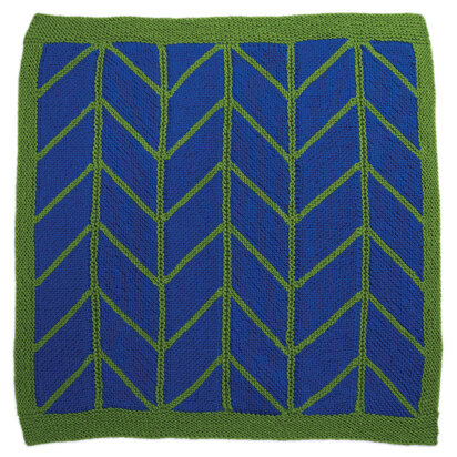 Graphic Garter Chevrons Blanket Square for Stocking in Caron United - Downloadable PDF