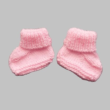 Preemie Pink Bootees for Baby