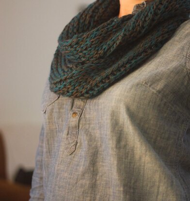 2-Tone Knit-Look Infinity Scarf (3 Ways)