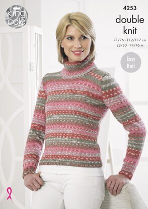 Sweater & Cardigan in King Cole DK - 4253 - Downloadable PDF