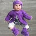 Beth Baby Cardigan Hat and Booties Set