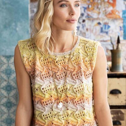 Lace Sleeveless Top in Noro Akari - 16773 - Downloadable PDF