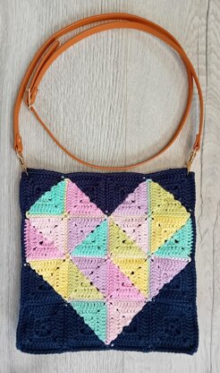 Patchwork Heart Messenger Bag