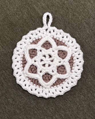 Lacy Border Layered Snowflake Ornament