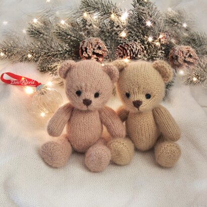 Teddy Bear knitting pattern, Back & Forth Pattern