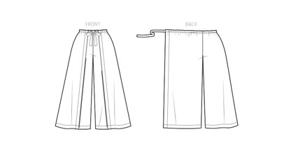 Simplicity Misses' Super Jiffy Wrap and Tie Pantskirt S9595 - Paper Pattern, Size One Size Only