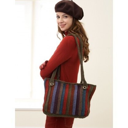 Striped Tote in Bernat Super Value