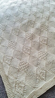 Textured Diamond Baby Blanket