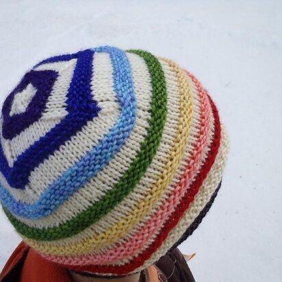 Roy G. Biv Hat - knitting pattern