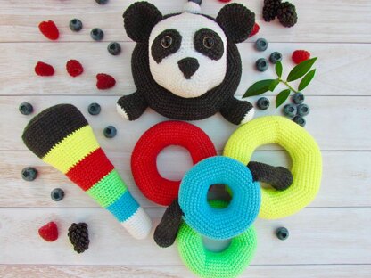 Panda Color Stacking rings toy