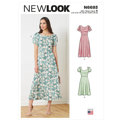 New Look N6693 Misses' Dresses N6693 - Paper Pattern, Size A (4-6-8-10-12-14-16)