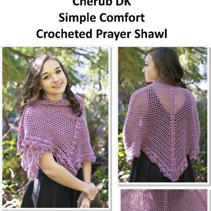 Simple Comfort Crocheted Prayer Shawl in Cascade Cherub DK - DK349 - Free PDF