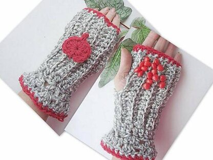 343, VALENTINE FINGERLESS GLOVES