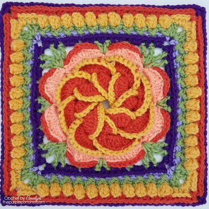 Pinwheel Flower Square