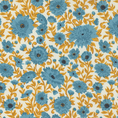 Moda Fabrics Paisley Rose - Blue - 11882-18