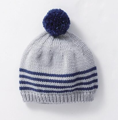 Babies Pompom Hat in Bergere de France Ideal - 71136-355 - Downloadable PDF