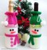 153 Snowman bottle covers for wine and champagne