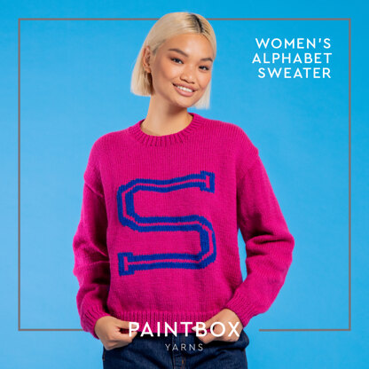 Women's Alphabet Sweater - Free Jumper Knitting Pattern for Women in Paintbox Yarns  Simply Aran 