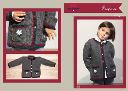 Baby Cardigan in Adriafil Regina - 1578 - Downloadable PDF