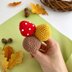 Crochet mushrooms pattern no sew Amigurumi keyring Autumn decor crochet ornament Car mirror hanger Bag charm keychain
