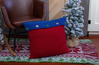 Holiday Camper Crochet Pillow