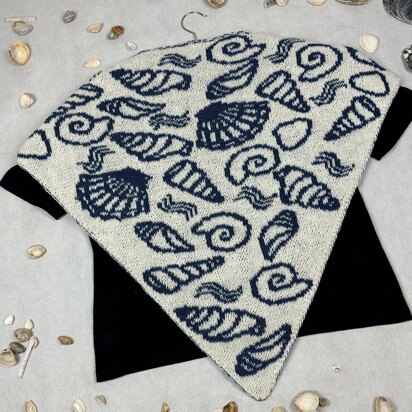Treasures of the Sea Triangular Scarf - knitting pattern