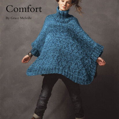 Comfort Collared Cape in Rowan Big Wool